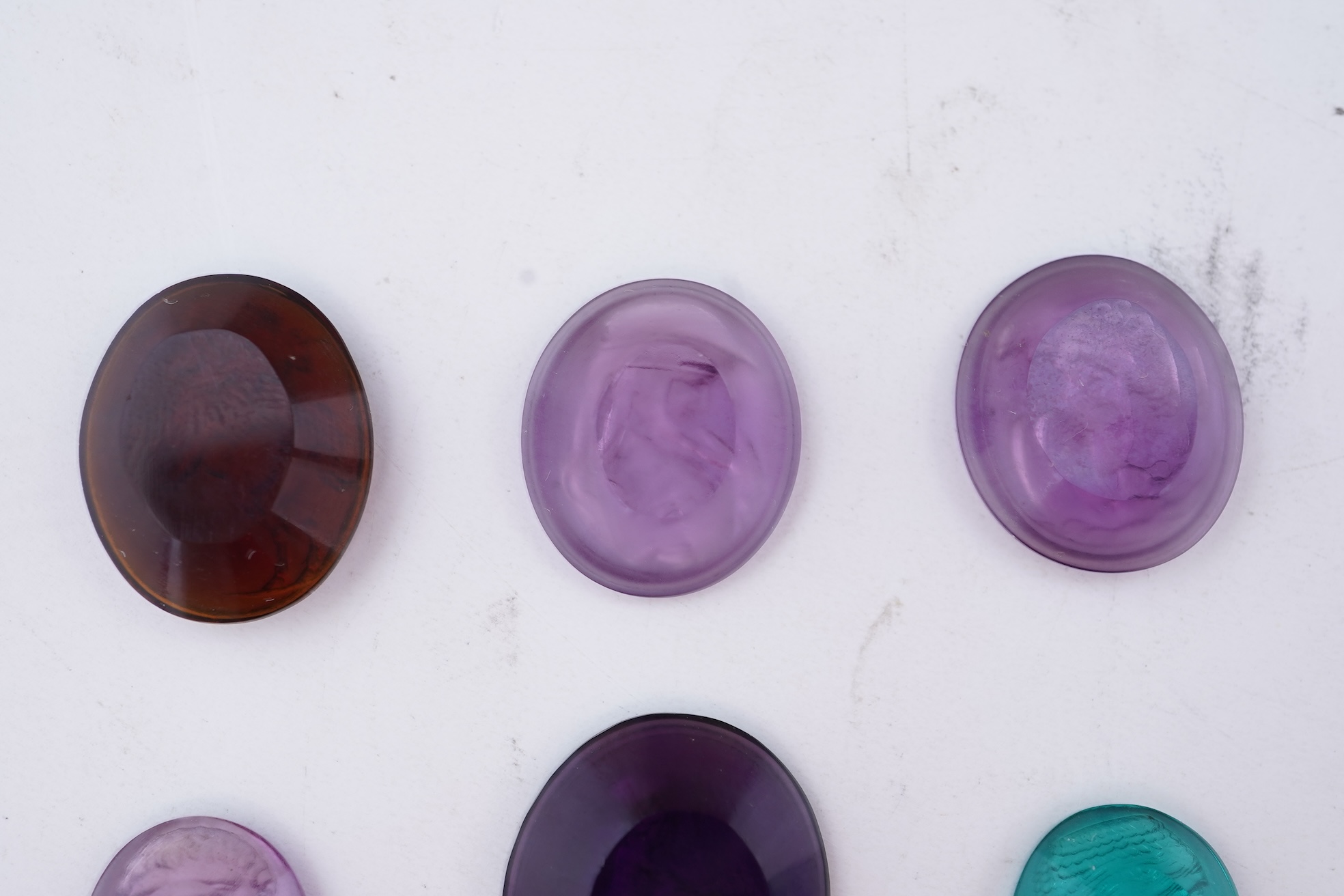 A collection of nine paste intaglios, possibly by William Tassie, late 18th/early 19th century
